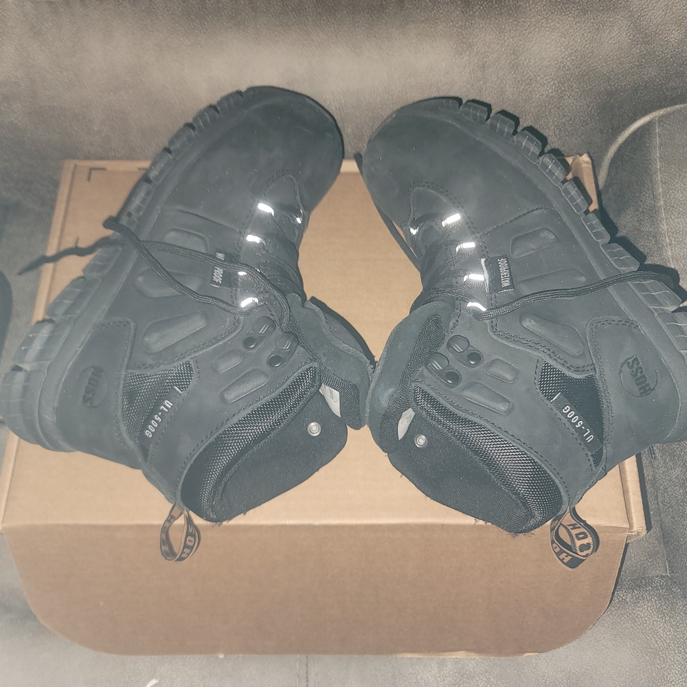 Black Men's Sterl Toe Hoss Boots
